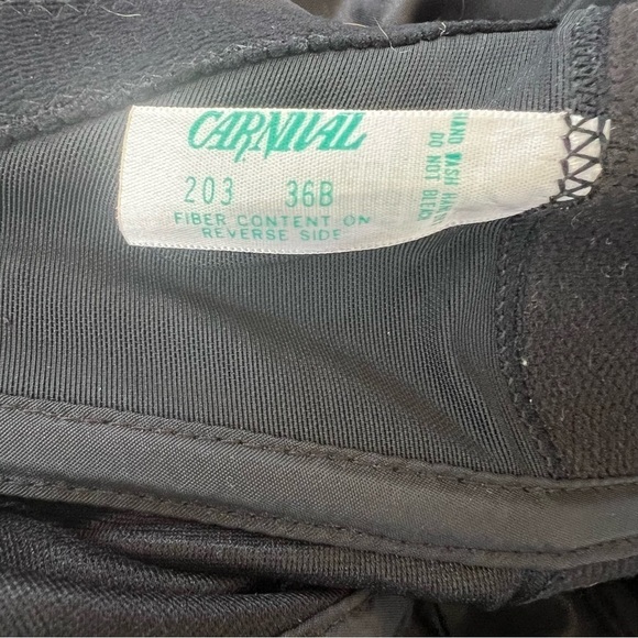 Vintage Sam Carlin Lace Overlay Strapless Dress Green Black Size 10 - Picture 12 of 14